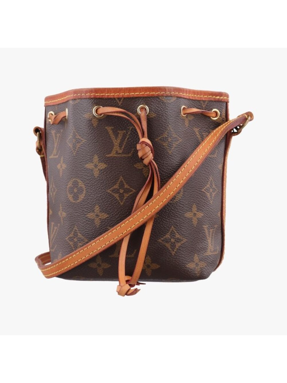 Louis Vuitton Nano Noe Monogram Brown Canvas Bucket Bag
